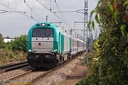 Vossloh Euro 4000 et rame d'essais à Viry-Chatillon (91)