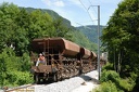 Vossloh G1200 et wagons de ballast