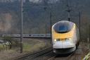 Eurostar 3215 / 3216 (9446 visits) Passant Torcieu sur l'Eurostar 9095 (Bourg St Maurice - Londres). Eurostar 3215 / 3216