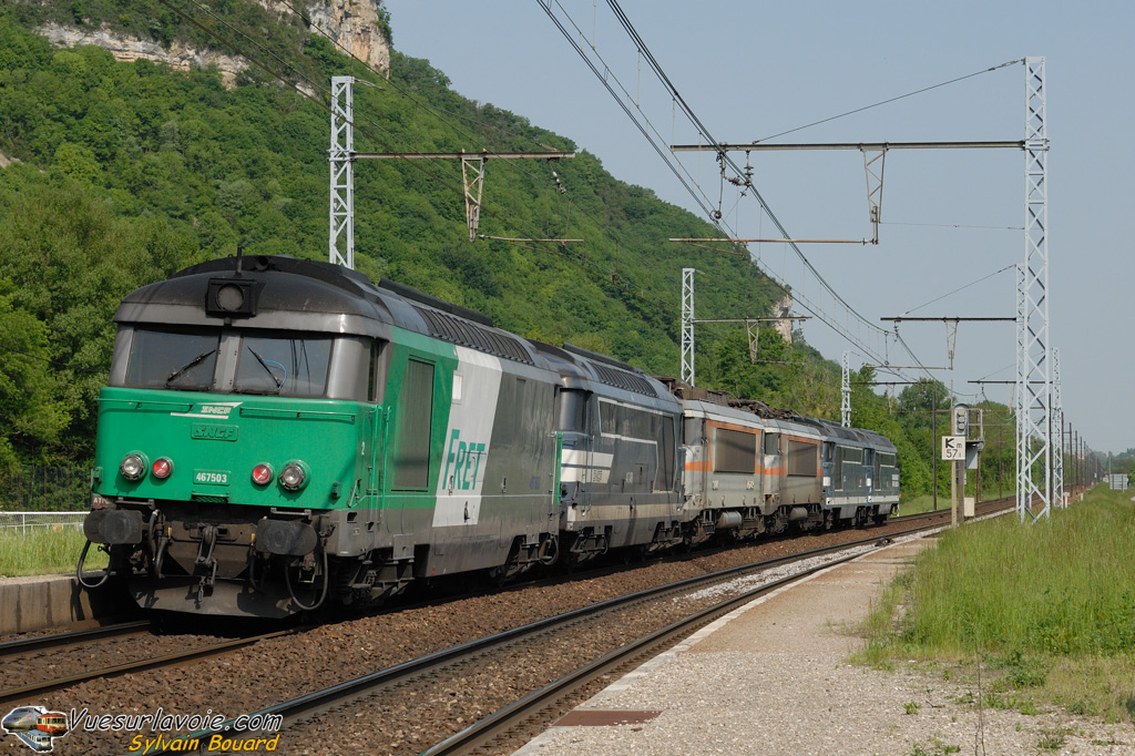 train de machines | vue sur la voie